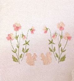 Floral Bunny Embroidered Hand Towel Set